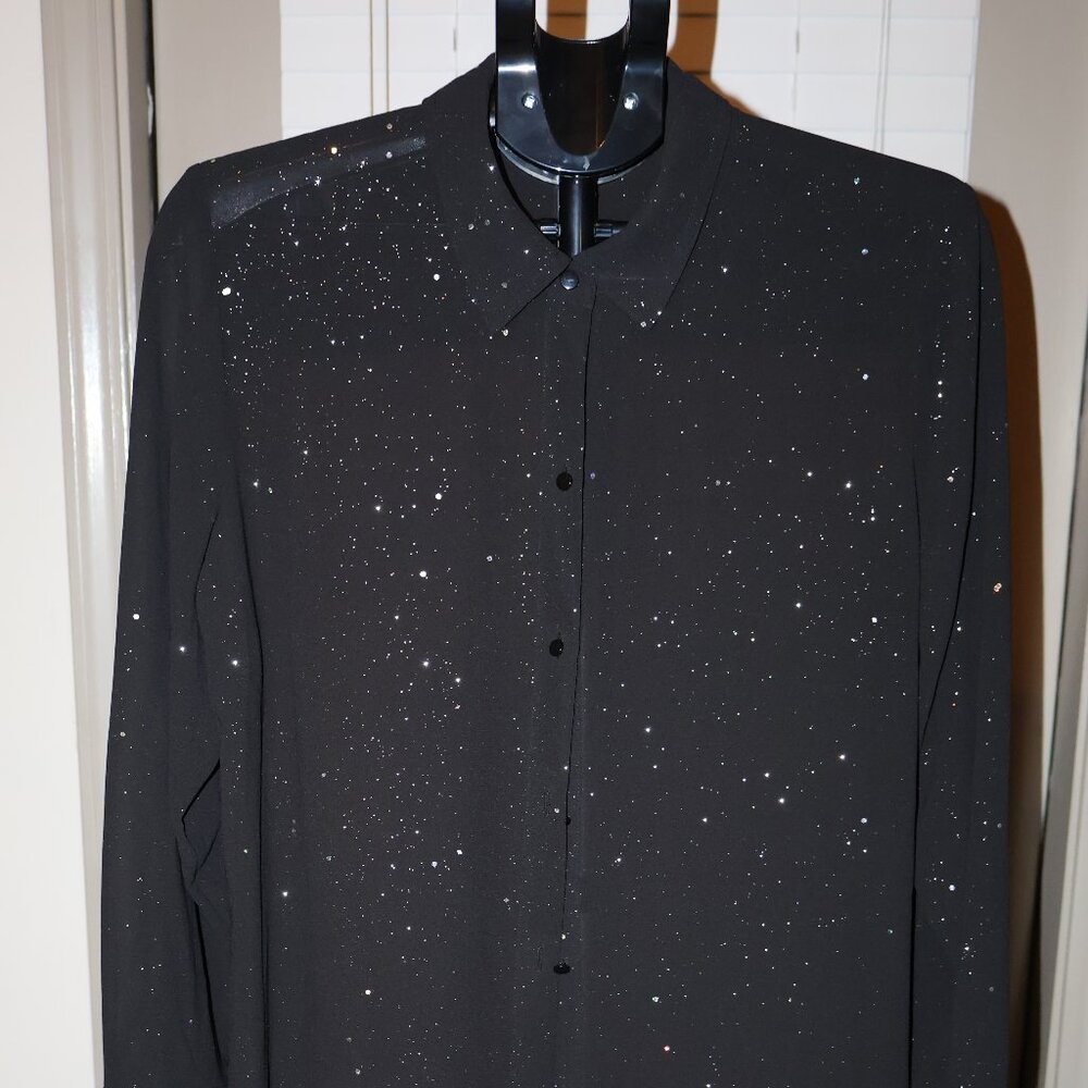 Christopher Fischer Embellished Black Blouse – Size M (US)